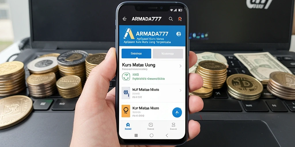 Antarmuka ARMADA777 menampilkan konversi mata uang yang cepat dan akurat.