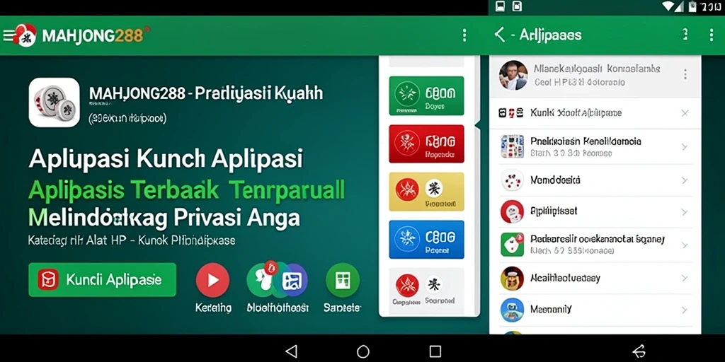 Antarmuka utama aplikasi Kunci Aplikasi MAHJONG288 dengan fitur keamanan terbaik.