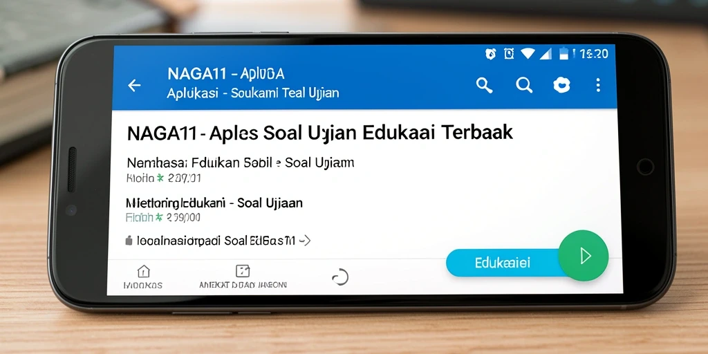 Tampilan antarmuka NAGA11 saat mengerjakan soal ujian.