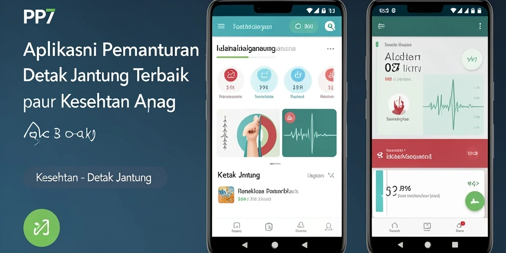 Tampilan antarmuka utama PP7 untuk pemantauan Detak Jantung.