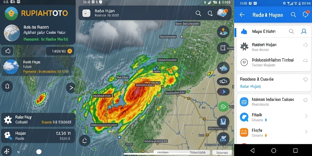 Antarmuka RUPIAHTOTO yang menampilkan radar hujan secara real-time.