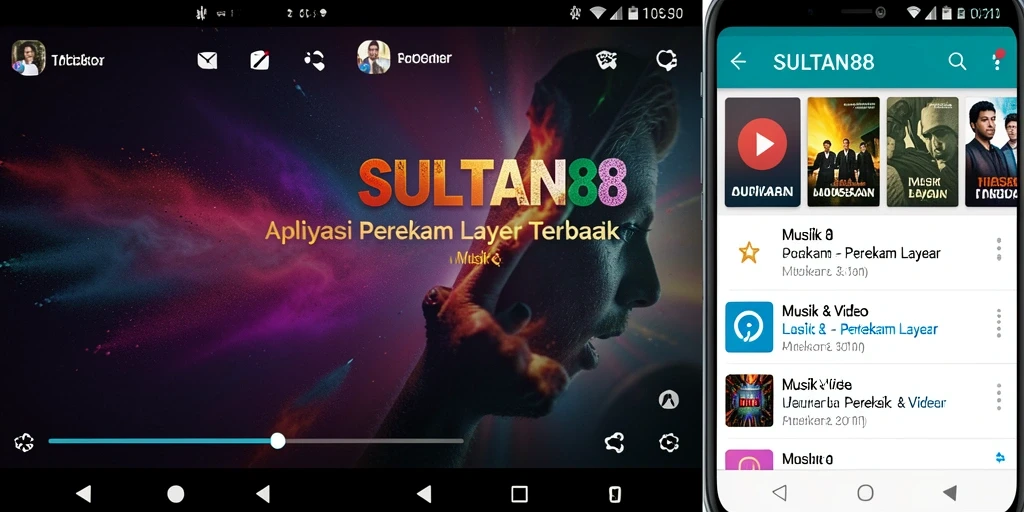Tampilan antarmuka SULTAN88 yang user-friendly dan fitur perekam layar.